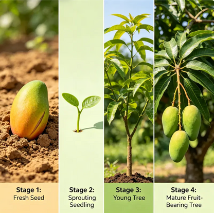 🔥 65K+ SOLD! 🥭 Sweet "Golden Honey" Dwarf Mango Tree Seeds (Home Growing)