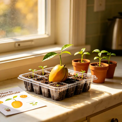 🔥 65K+ SOLD! 🥭 Sweet "Golden Honey" Dwarf Mango Tree Seeds (Home Growing)