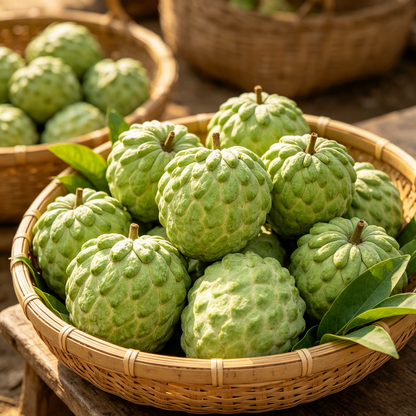 🔥195K+ SOLD! 🍈 Heirloom Sugar Apple Live Seeds – Grow Sweet Tropical Custard Fruit in Your Home