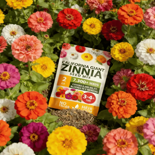 🔥Last Day 70% OFF🔥Zinnia Seeds – Pure, No Filler – Heirloom Flower Seeds