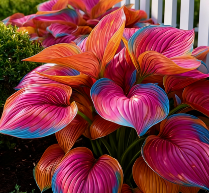🔥🌌 Rare Dark Blue Flame Hosta Seeds – Glow-in-the-Dark Garden Magic