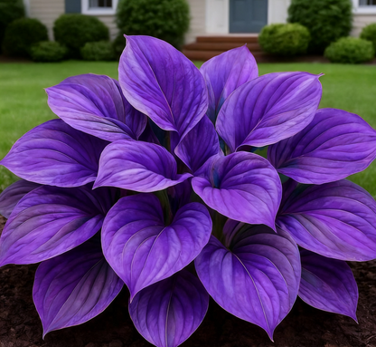🔥🌌 Rare Dark Blue Flame Hosta Seeds – Glow-in-the-Dark Garden Magic
