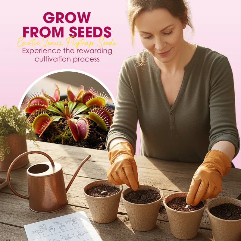 🌱[Amazing Venus Flytrap Seeds]—Grow Your Own Mini Carnivorous Plant!😱🌿
