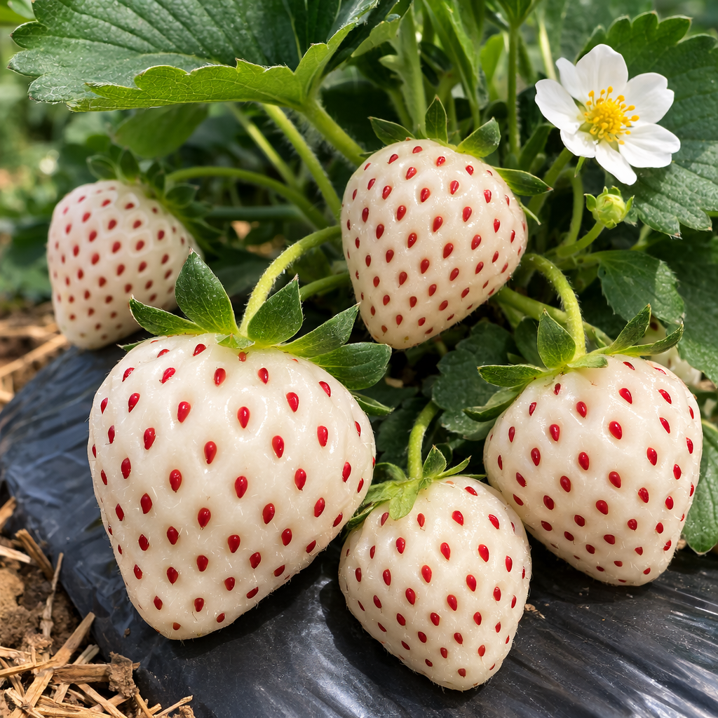 White Cream Strawberry Seeds – Unique, Sweet & Easy to Grow at Home