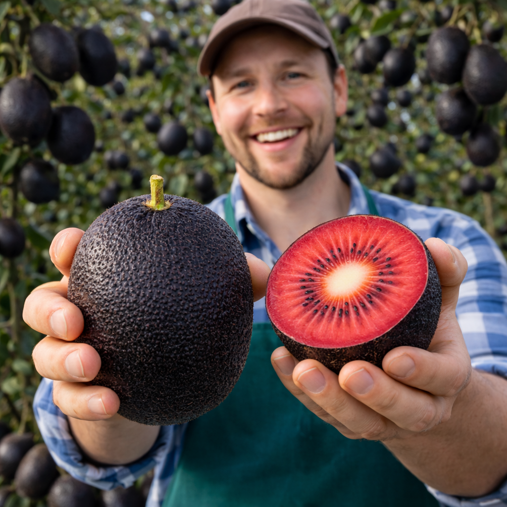 🥝Black Diamond Ruby Kiwi Seeds – Nutrient-Rich, Sweet & Easy to Grow at Home