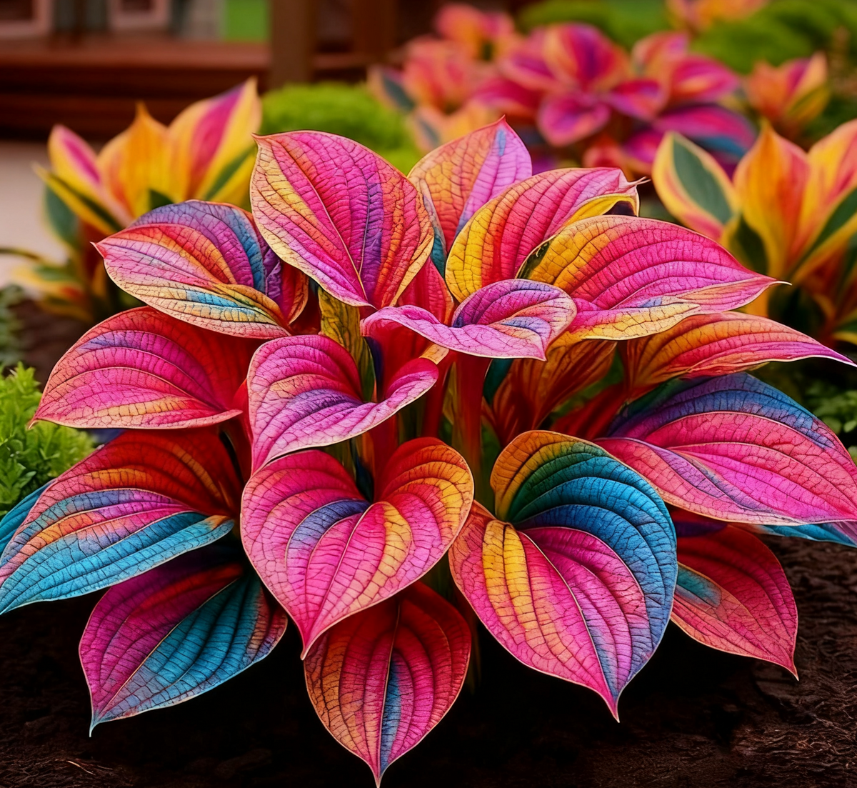 🔥🌌 Rare Dark Blue Flame Hosta Seeds – Glow-in-the-Dark Garden Magic