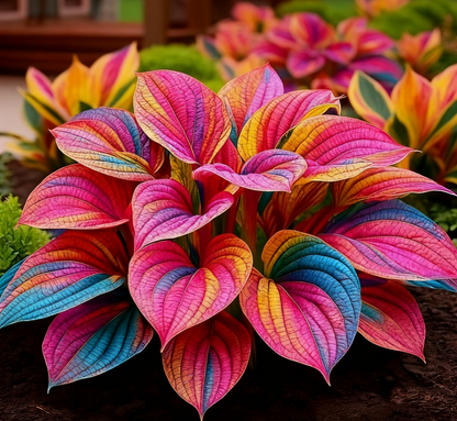 🔥🌌 Rare Dark Blue Flame Hosta Seeds – Glow-in-the-Dark Garden Magic