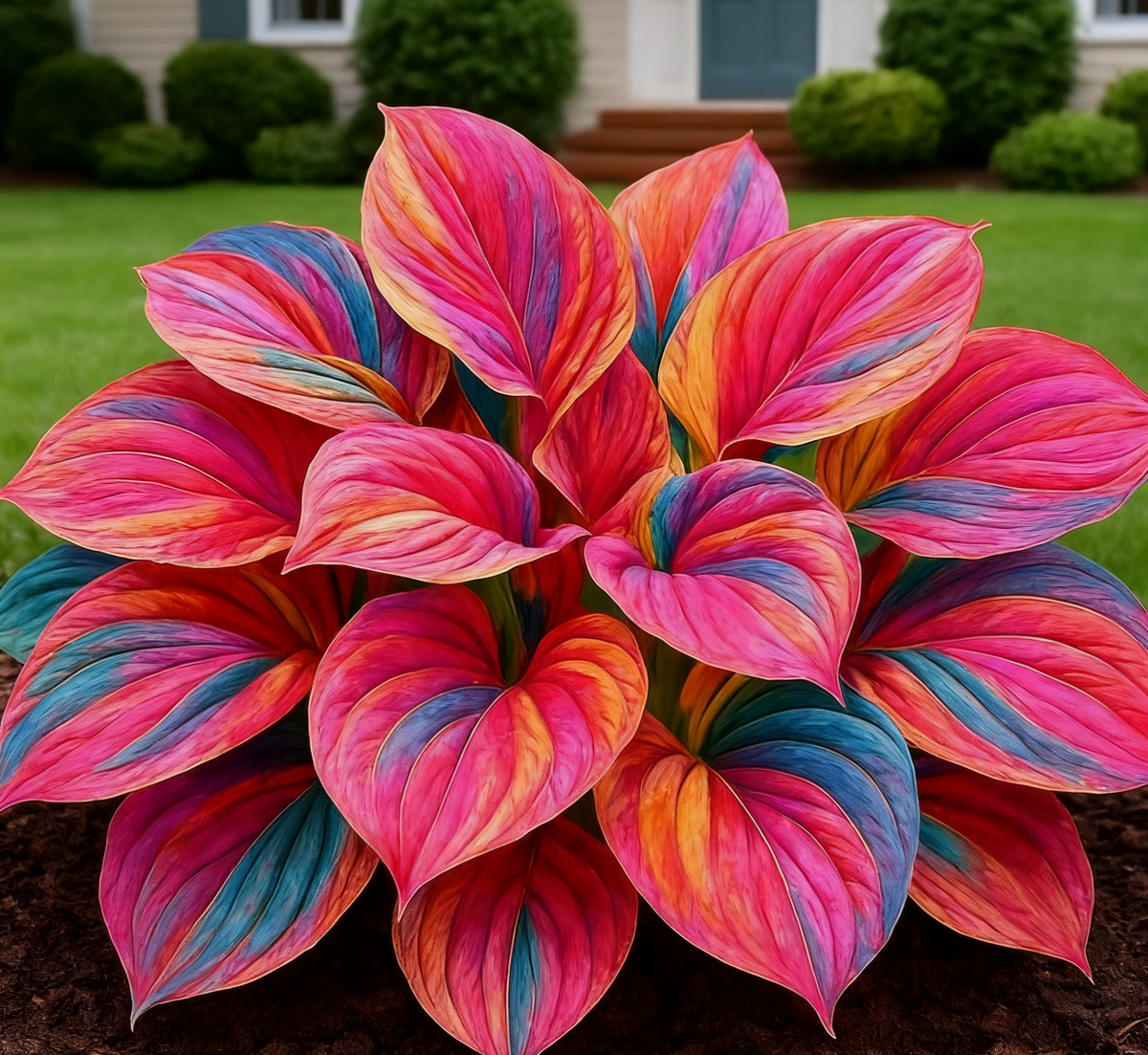 🔥🌌 Rare Dark Blue Flame Hosta Seeds – Glow-in-the-Dark Garden Magic