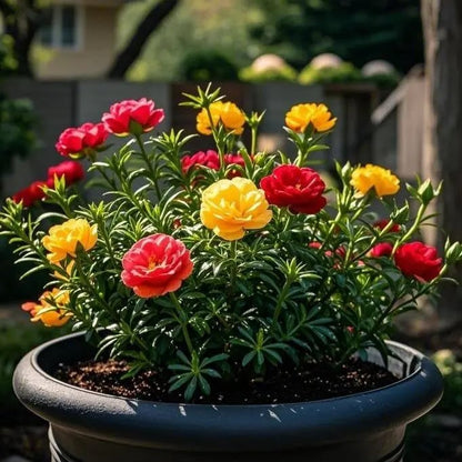🌸 Double Flowered Moss Rose Seeds – 🌿Perennial Flower Seeds / Large Blooms / Easy to Grow