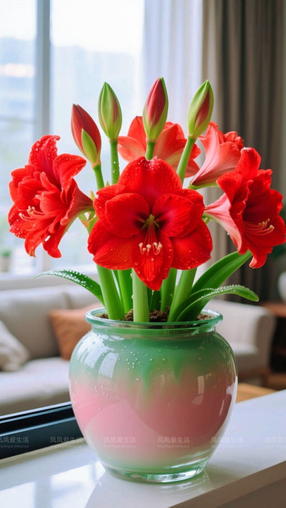 ✨Limited Offer 🌺 Double-Petaled Perfume Amaryllis Bulbs – Giant Blooms, Winter Flower ❄️
